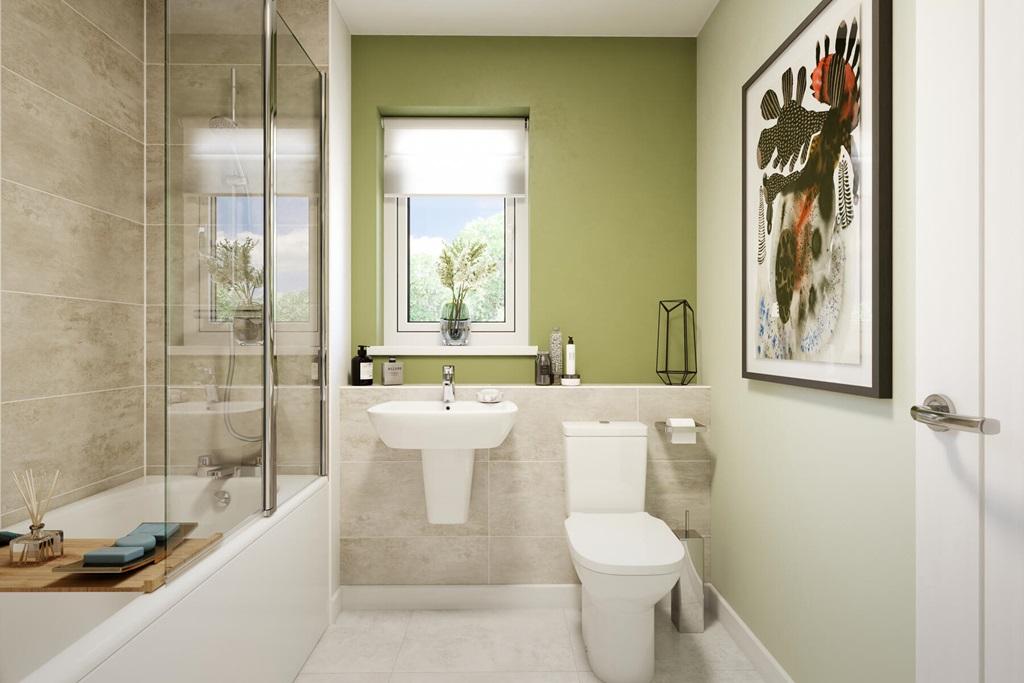 A family bathroom completes the first floor