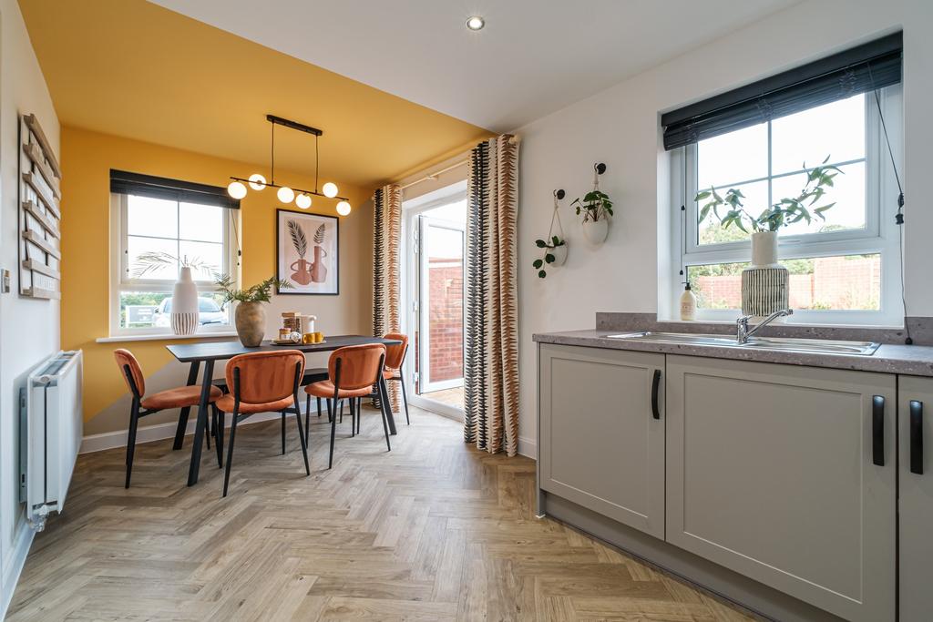 Interior view of kitchen &amp; dining in our 3 bed...