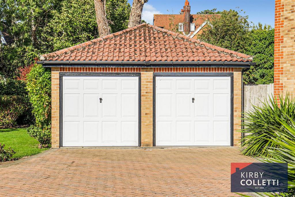 Detached double garage