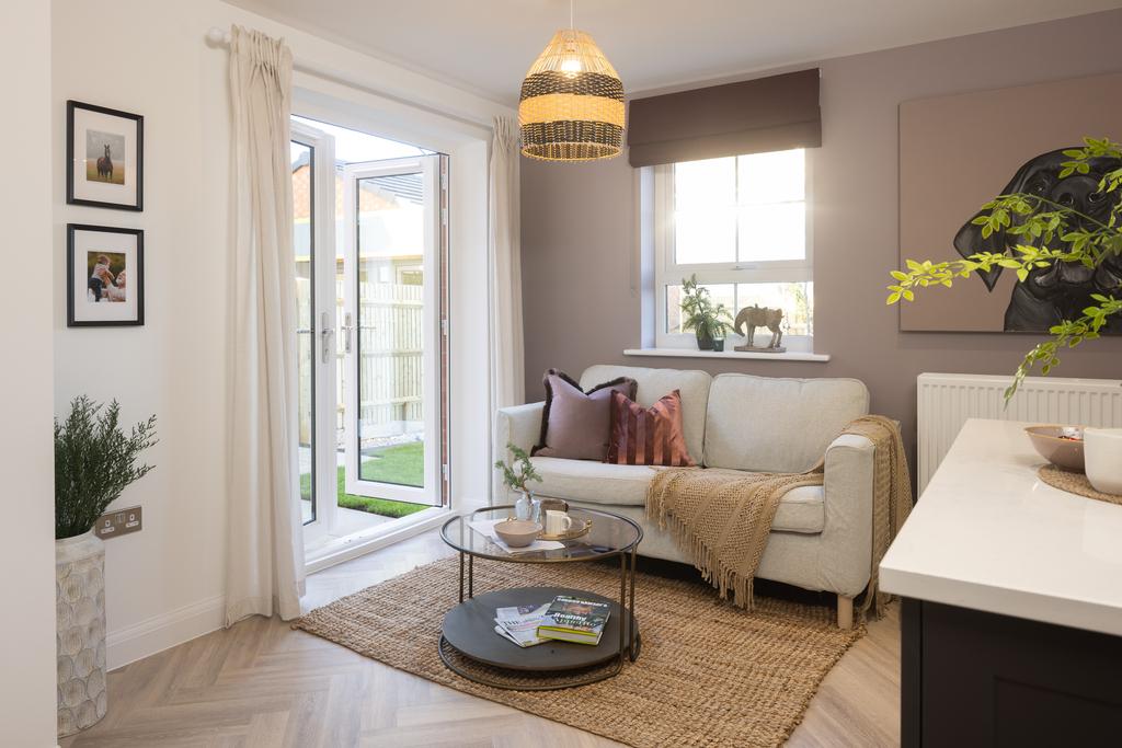 Internal shot of the family area in kitchen of...