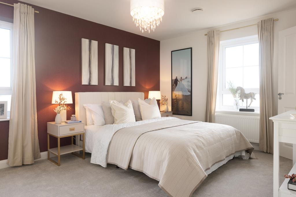 Internal shot of the main bedroom in the...