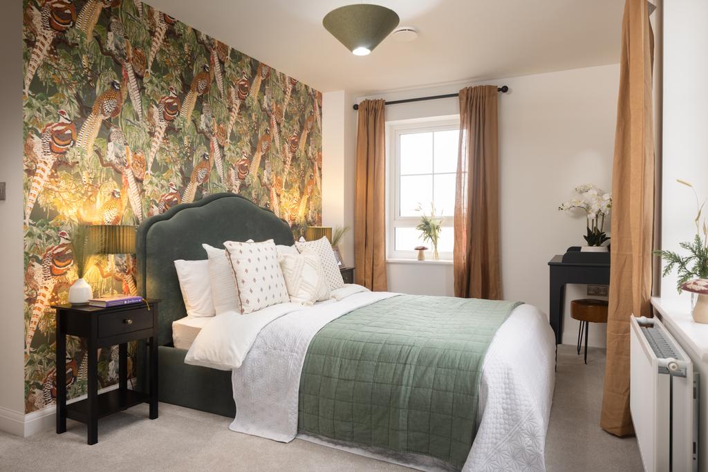 Internal shot of the second bedroom in the...