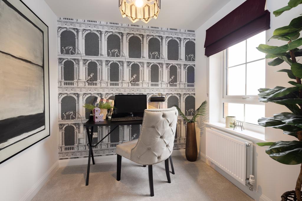 Internal shot of the study in the allerthorpe...