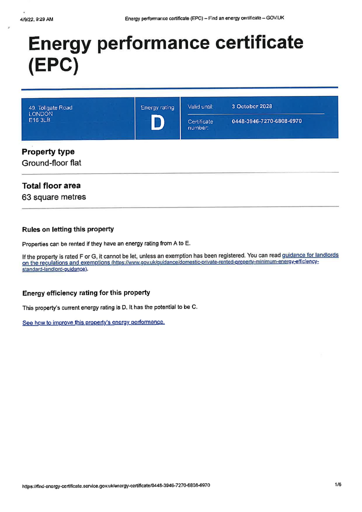 Energy Performance Certificate