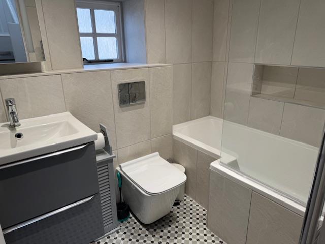 Mezzanine bathroom