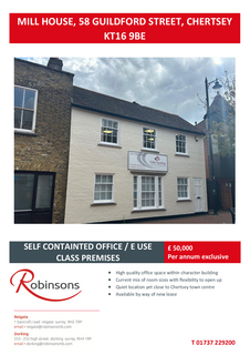 Office to rent, 58 Guildford St Chertsey KT16 9BE