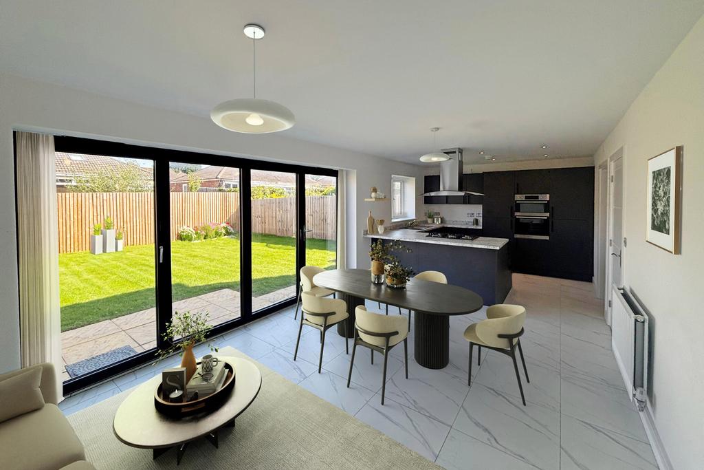 Example kitchen/dining/family area