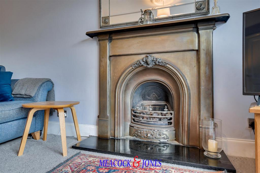 Living room, fireplace