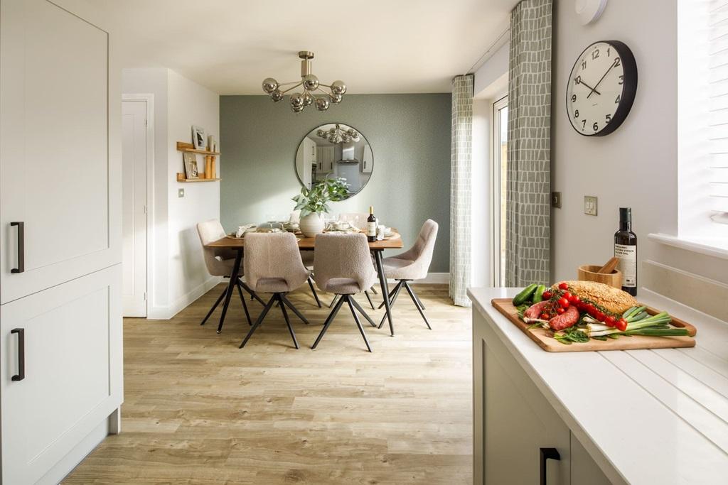 Light filled open plan kitchen dining