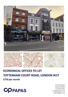 Office to rent, 48 Tottenham Court Rd London W1T 2EF