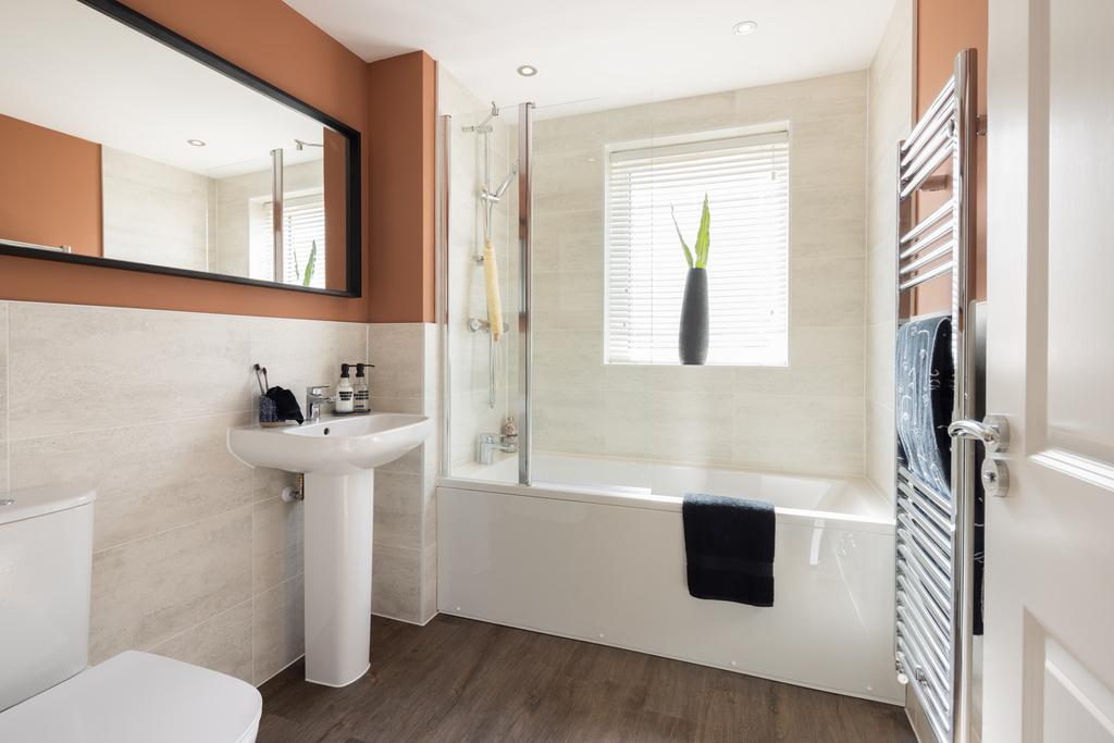 Internal image of the family bathroom in the...