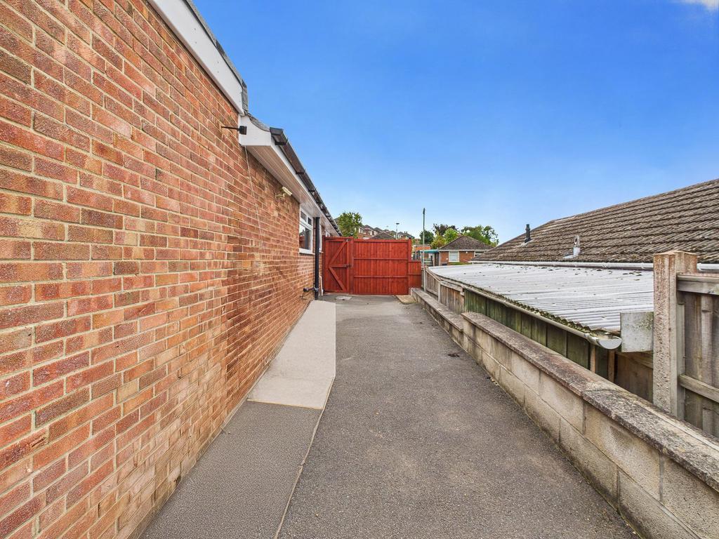 Side of Property with Parking