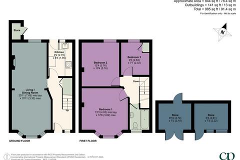 3 bedroom terraced house for sale, Preston Gardens, Luton, LU2