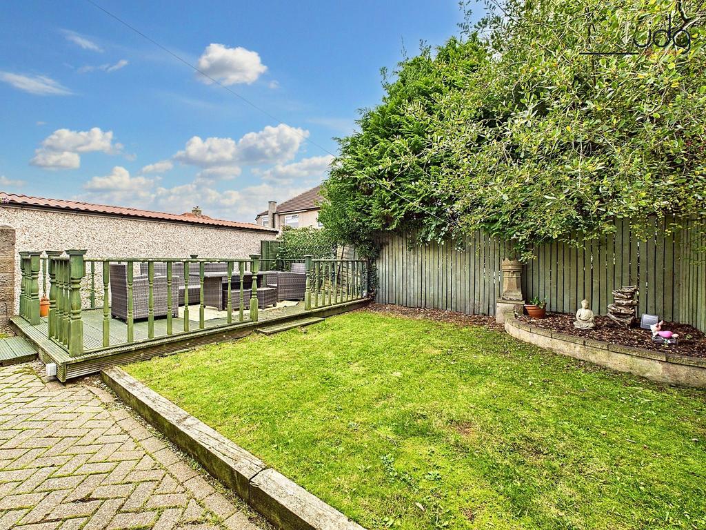 Spacious Garden with a mixture of lawn, decking...