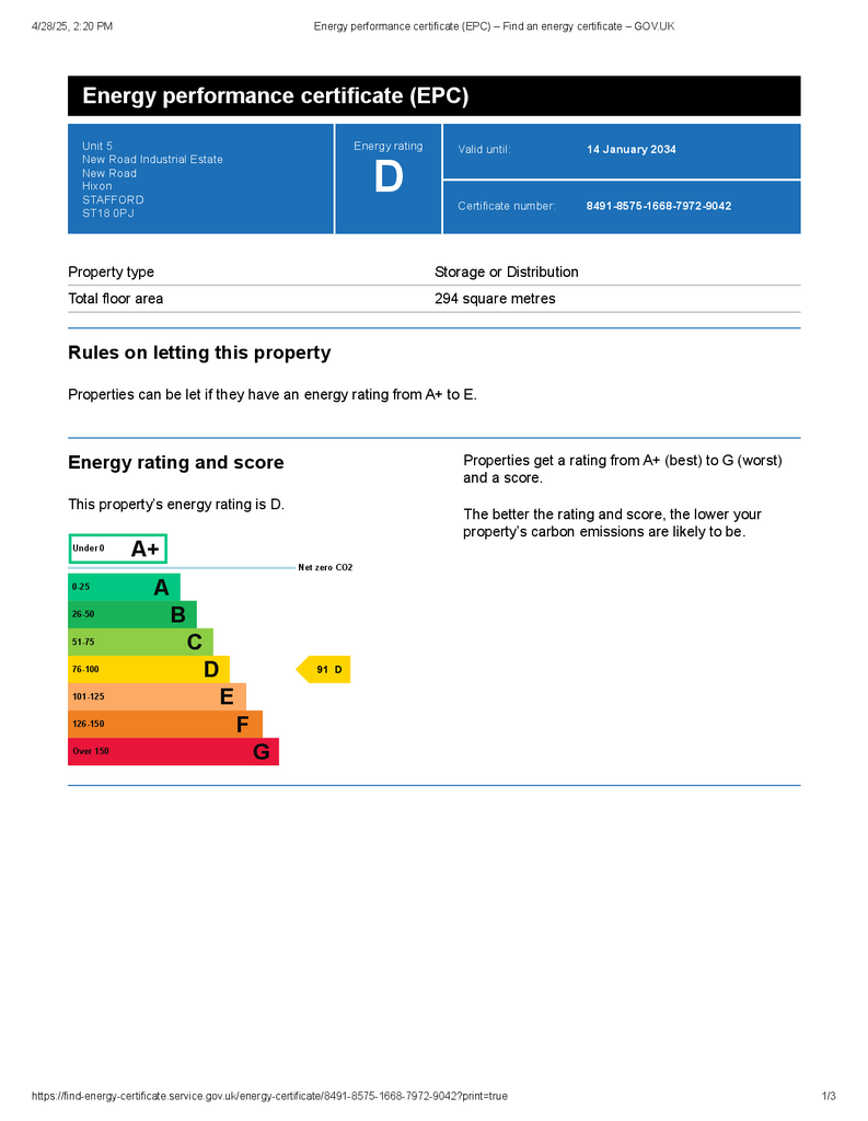 EPC Certificate