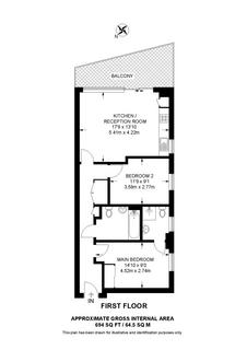2 bedroom flat for sale, Coutts Court, Wallwood Street, London, E14
