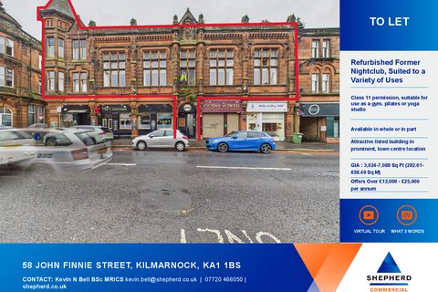 Retail property (high street) to rent, 58 John Finnie St Kilmarnock KA1 1BS