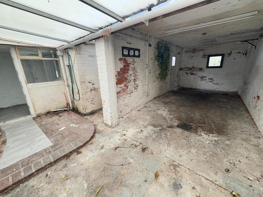 Garage and yard