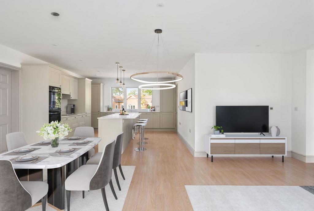 Digital Image: Kitchen Dining Family Room