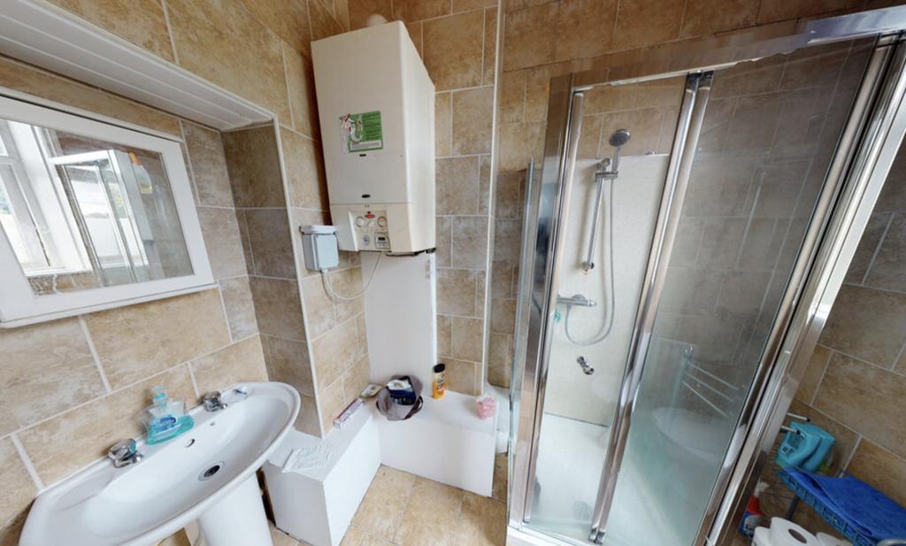 A modern and well-maintained bathroom featuring...