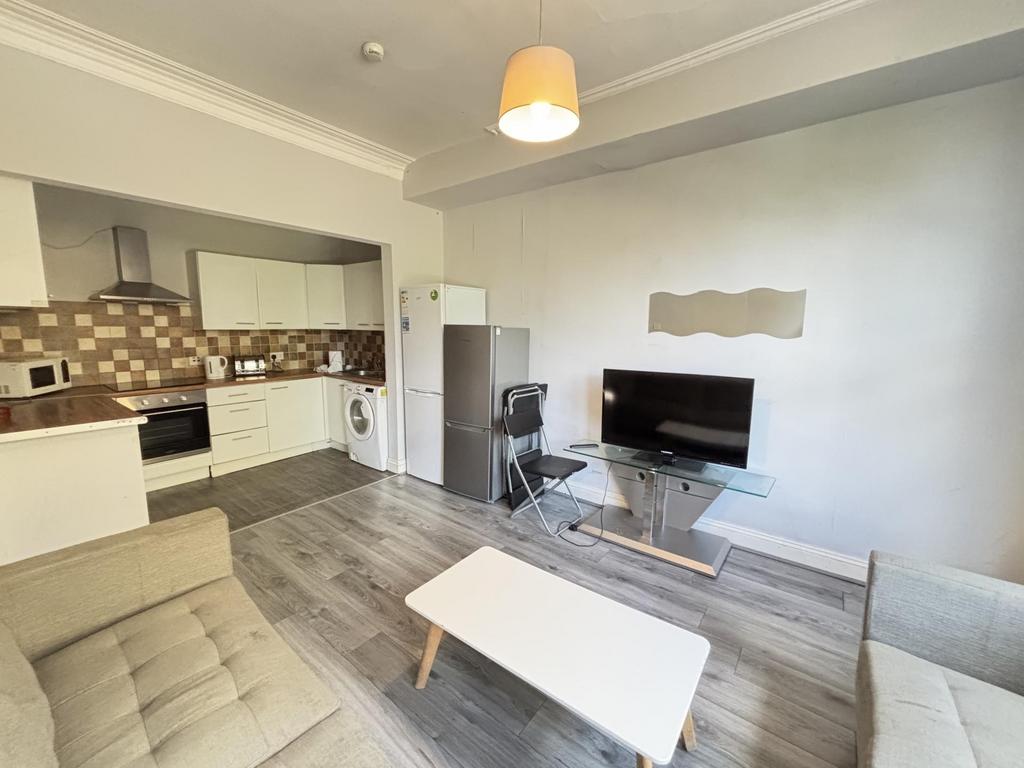Bright and spacious living room with contempora...