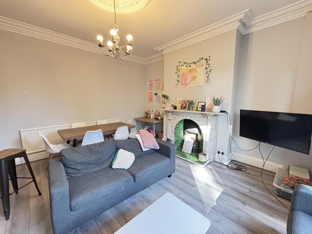 A bright and welcoming living room with contemp...