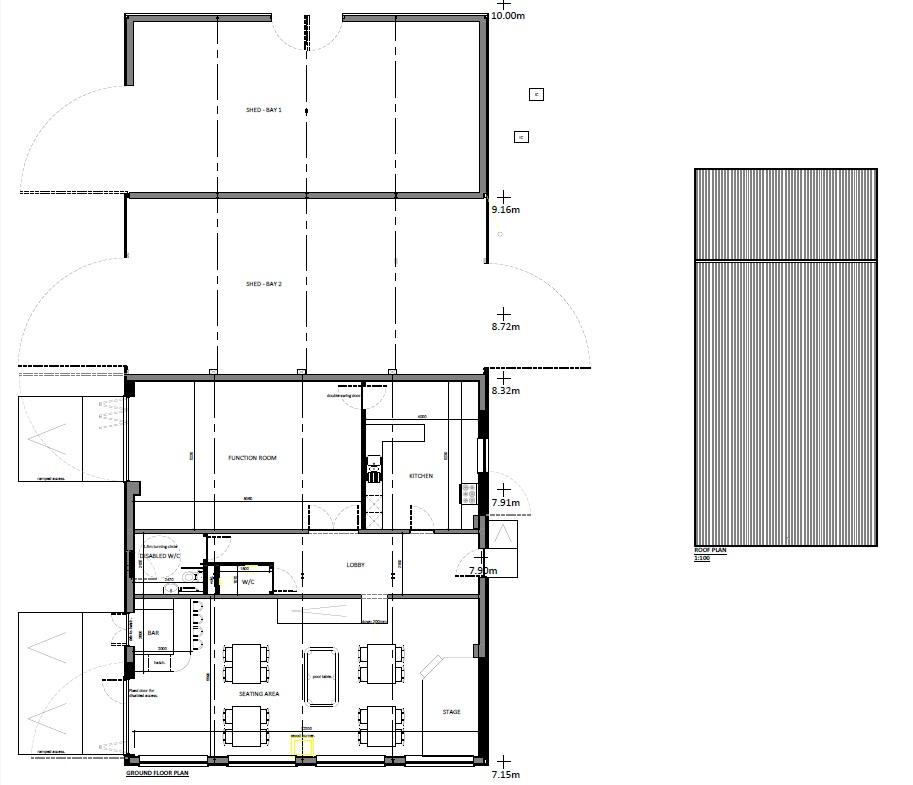 Large steel frame outbuilding