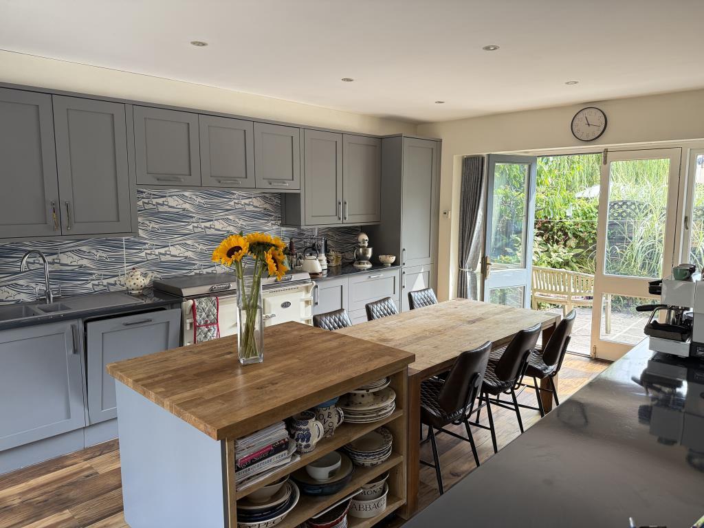 Wider view of the Kitchen &amp; Dining Room