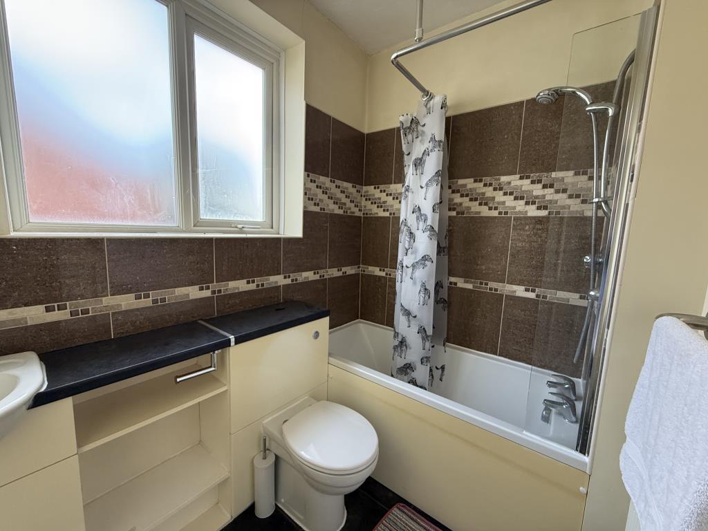 Bathroom with wall tiles