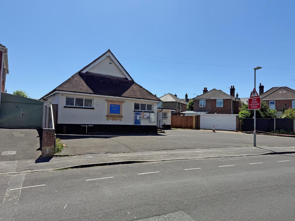 Outside view of the building with large road front