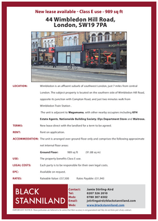 Retail property (high street) to rent, 44 Wimbledon Hill Rd London SW19 7PA