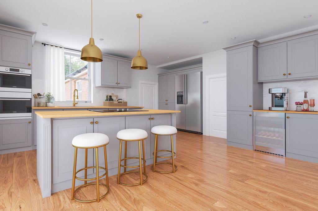 CGI: Kitchen Island and Coffee Station