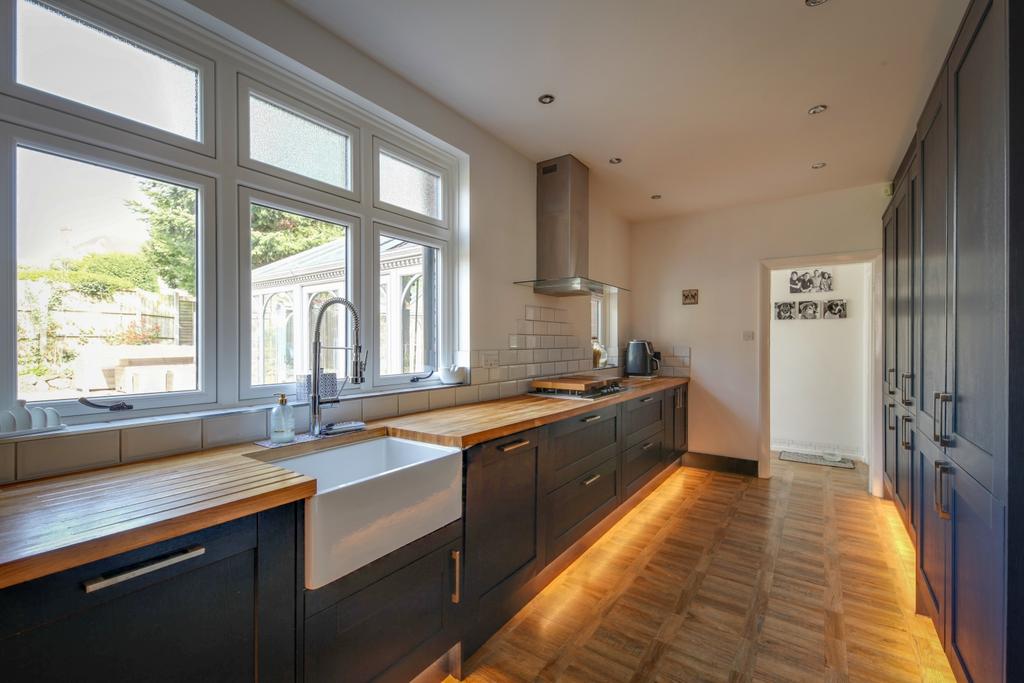 Belfast sink and premium wood worktops