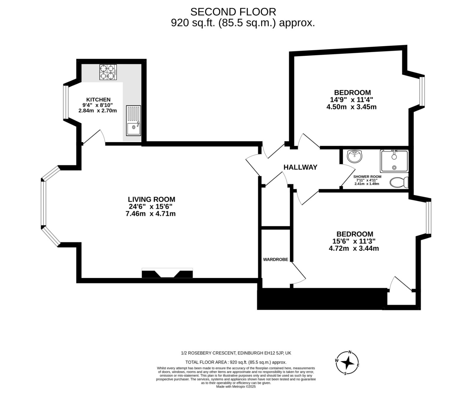 2 bedroom flat for sale - Floor Plan