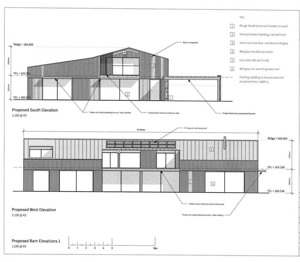 Proposed South &amp; West Elevations
