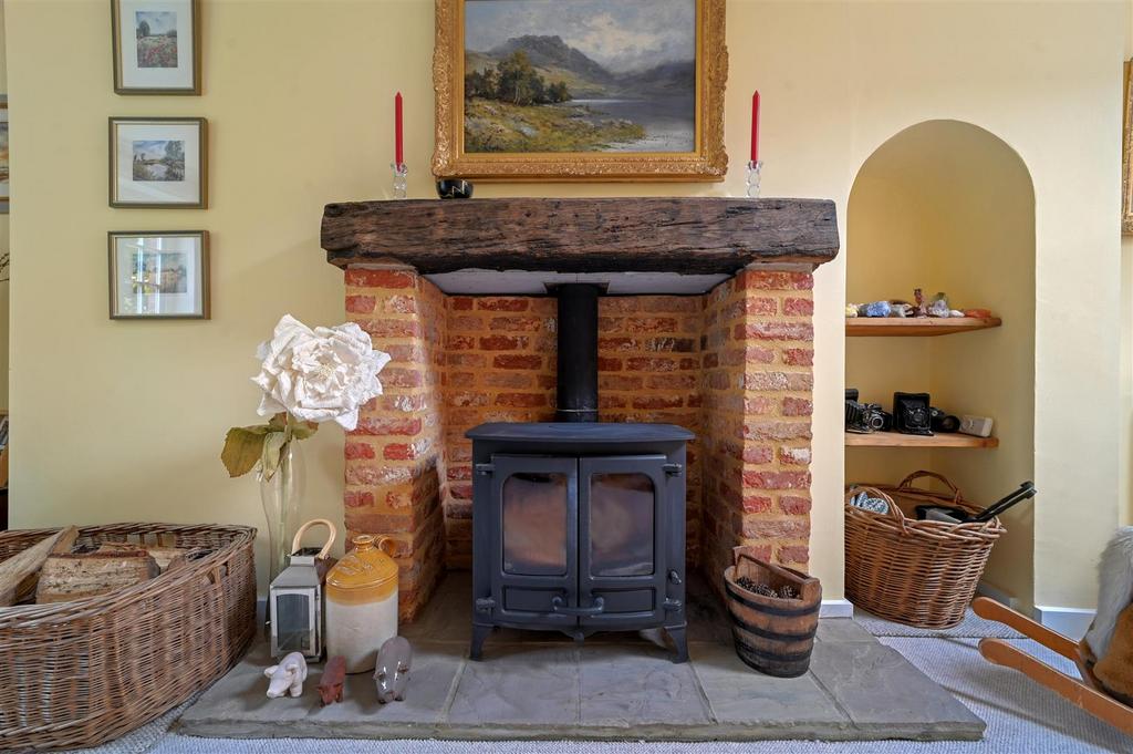 Log burner in living room