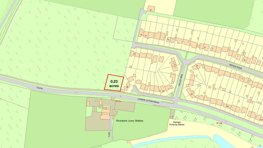Land next to a residential estate.