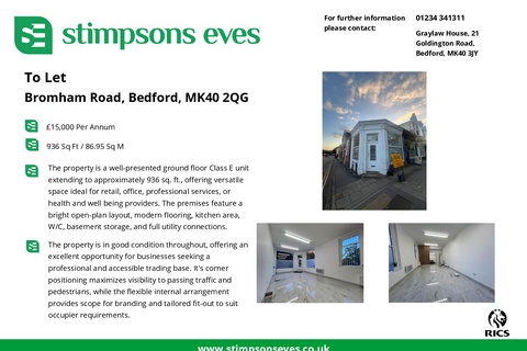 Retail property (high street) to rent, 50 Bromham Rd Bedford MK40 2QG