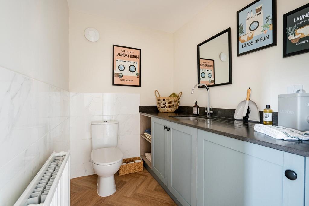 A well-designed cloakroom and utility space.