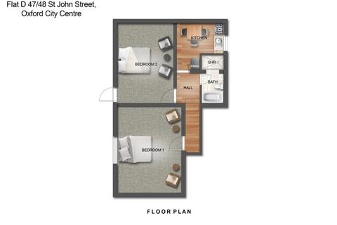 2 bedroom flat to rent, St John Street, Oxford, OX1