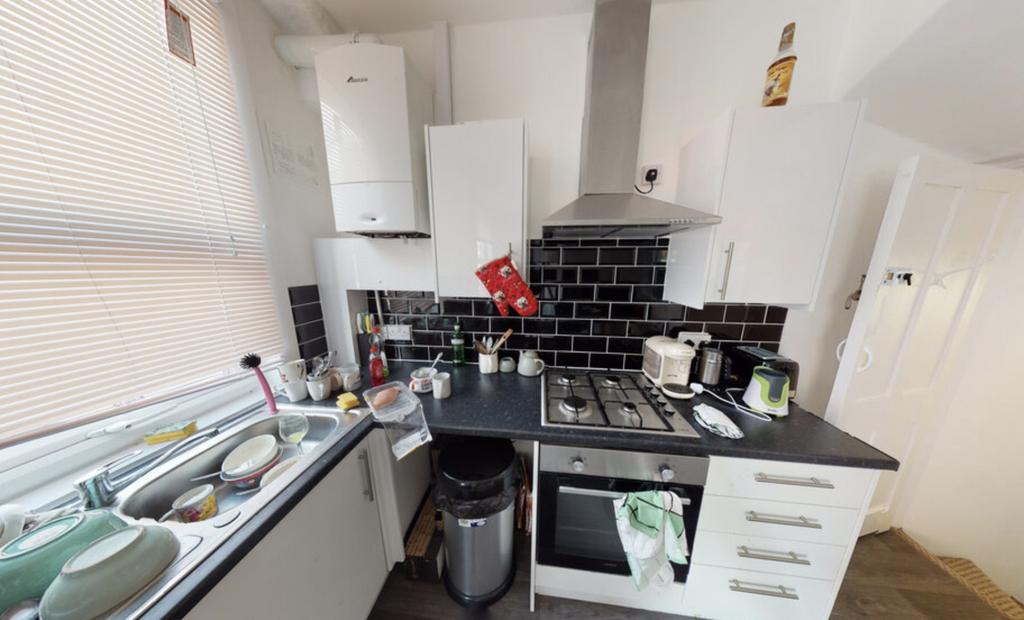 A well-organized kitchen with ample counter spa...
