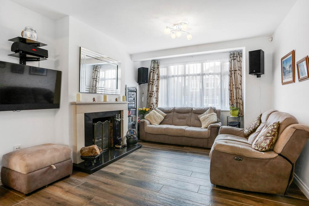 Living room, fireplace