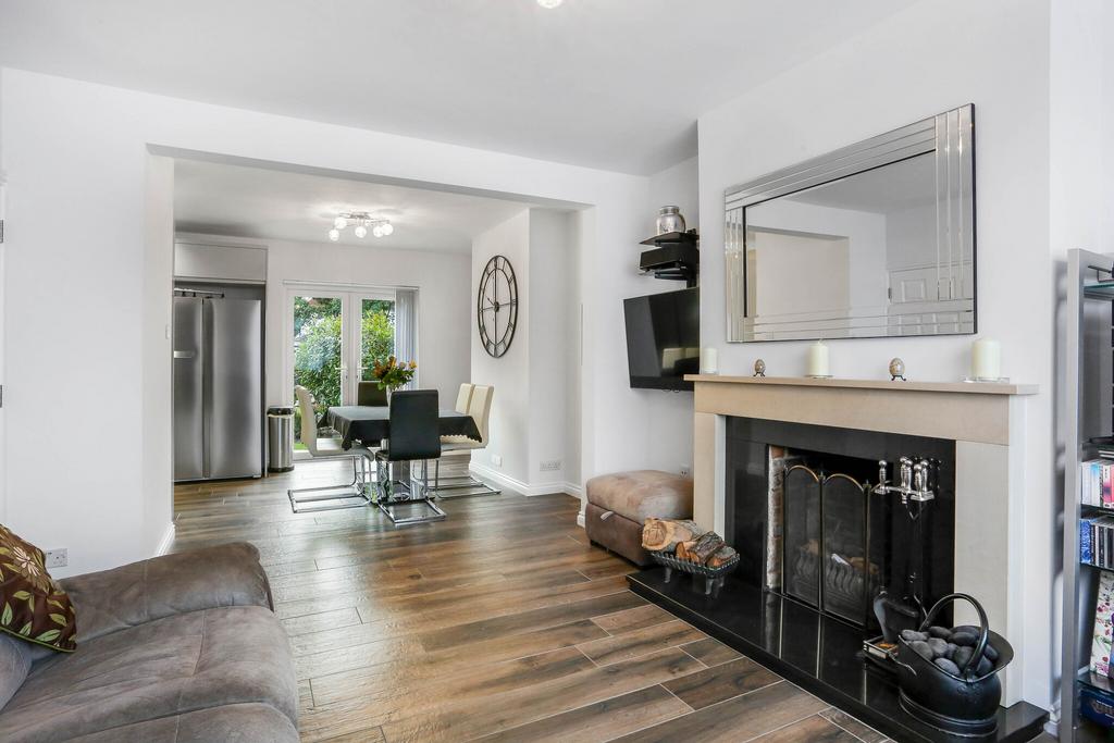 Living room, fireplace