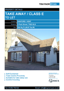 Retail property (high street) to rent, 2 Park St Ashford TN24 8LG