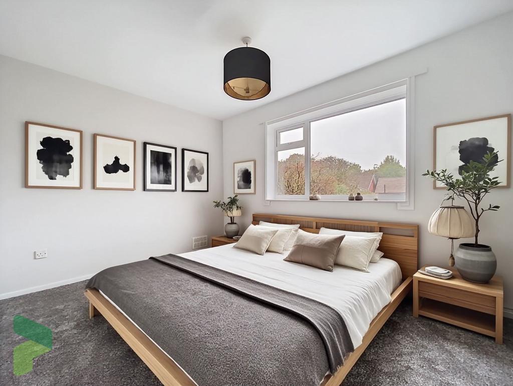 Virtually Staged Bedroom One