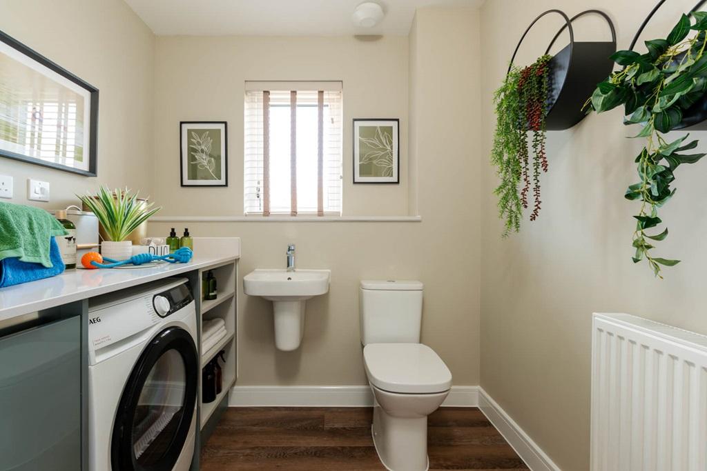 A handy downstairs utility/cloakroom with extra...