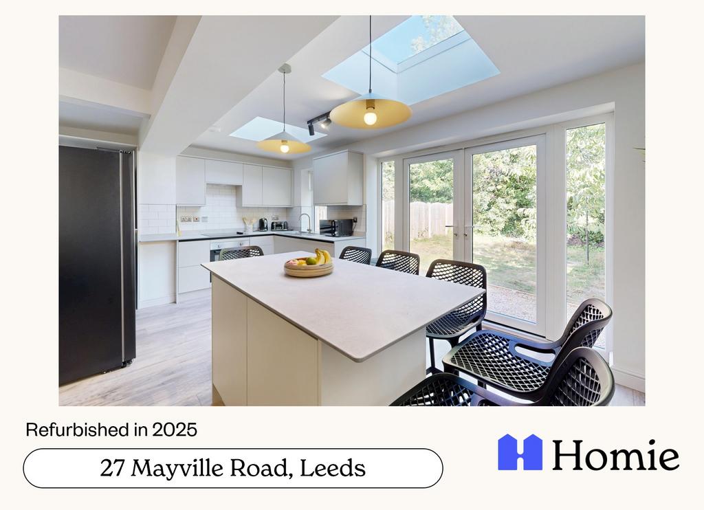 Modern and bright kitchen with ample natural li...