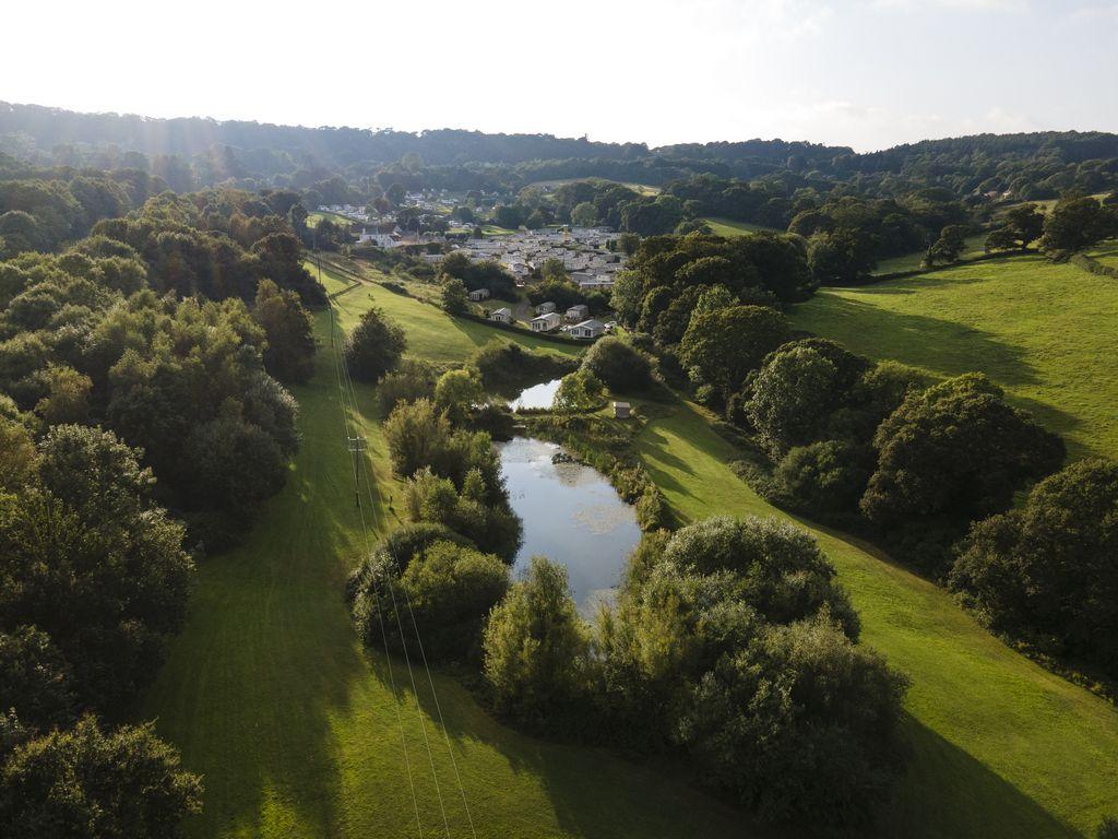 2021 Dorset Wood Farm Sunset Lake View Drone Aeria