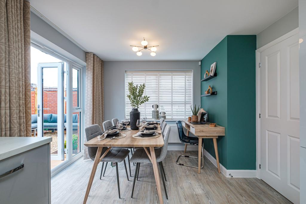 Interior view of the kitchen & dining space in...