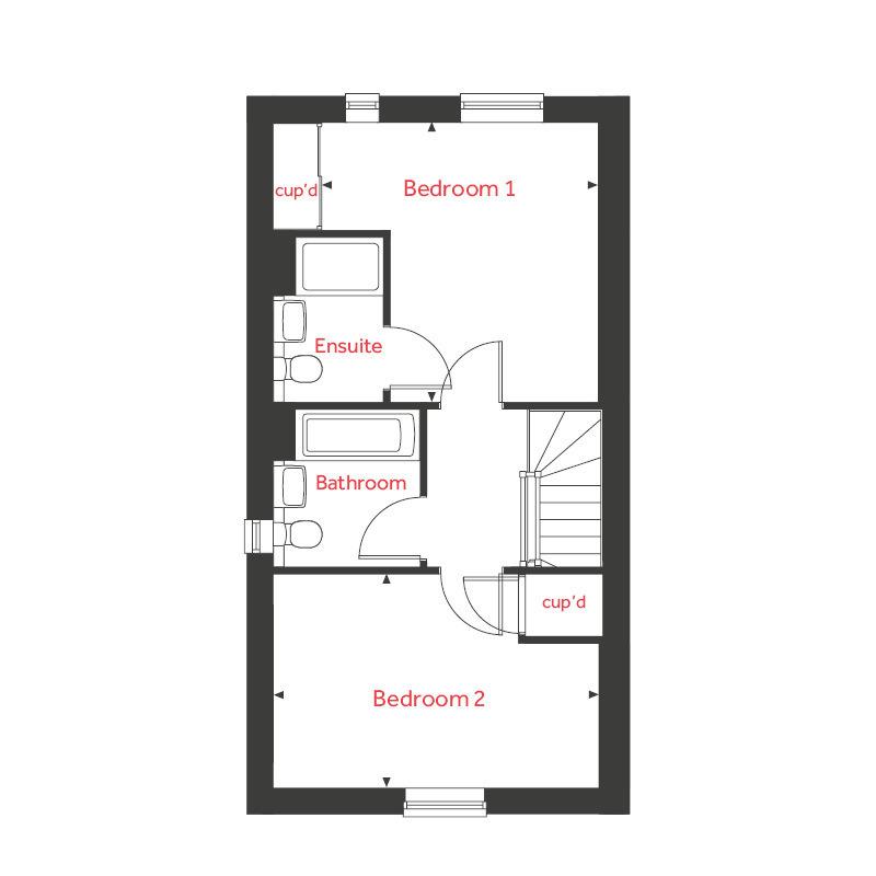 2 bedroom end of terrace house for sale - Floor Plan